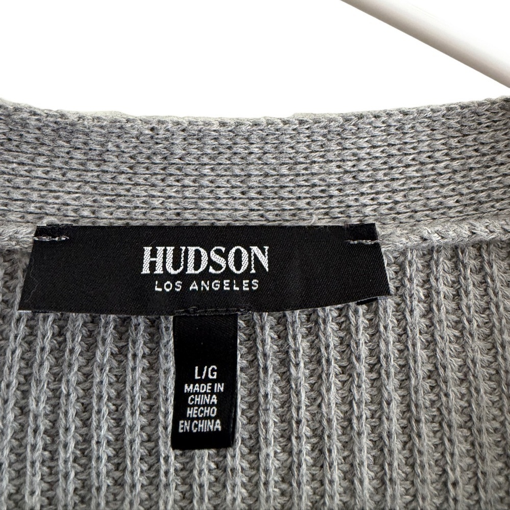 HUDSON Cotton Button Down Cardigan Sweater Gray Size - Picture 7 of 14